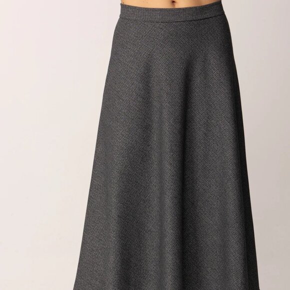 Thick Heavy Winter Midi Circle Skirt - Picture 3 of 8